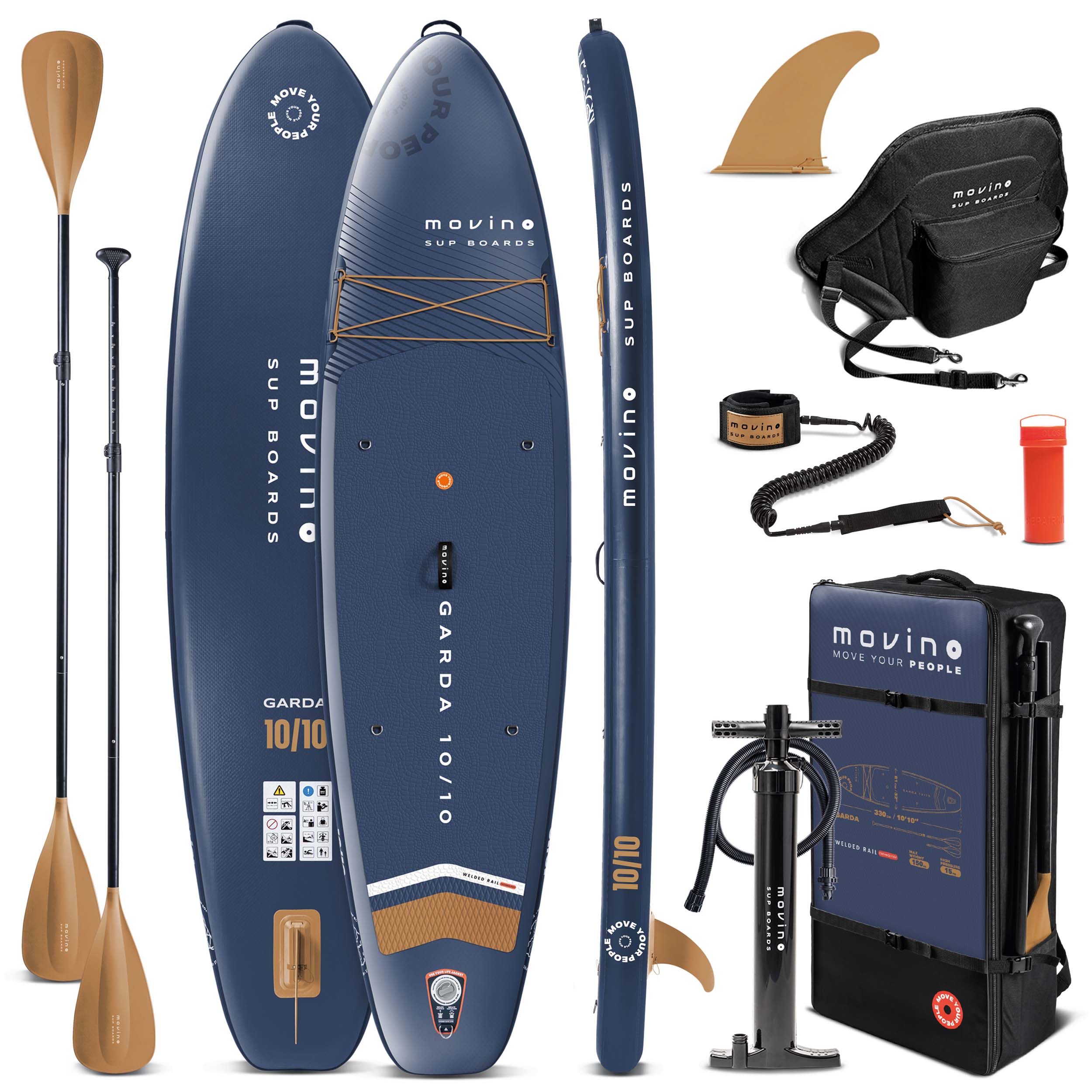 Deska Sup Movino Garda 10'10" Allround Zestaw 2w1 Zgrzewane Krawędzie