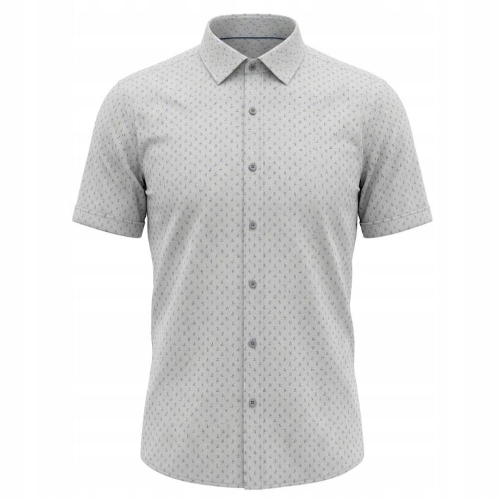 Ego Man košile pánská RE308-04 regular fit krátký rukáv 3XL šedá