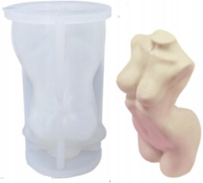 kobieta ciało Silikon Forma Świeca wygięta w przód