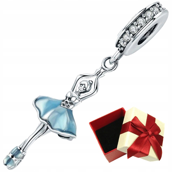 

Charms srebro 925 Baletnica zawieszka koralik
