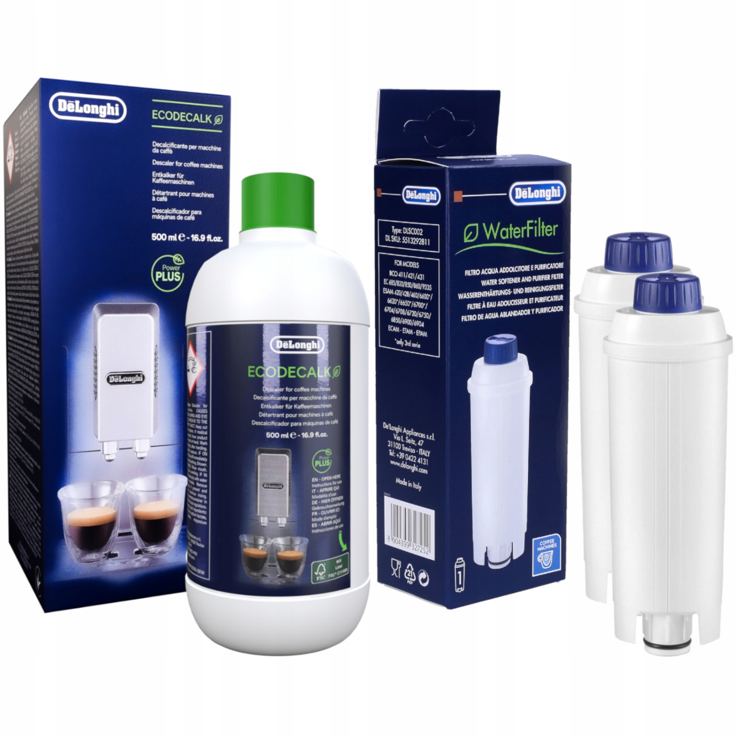 

Filtr Wody Delonghi Dls C002 x2 Odkamieniacz x1