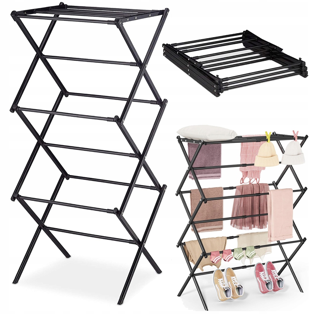 Levně Sušák Na Prádlo Skládací Stojací Vertikální 102,5x40 cm