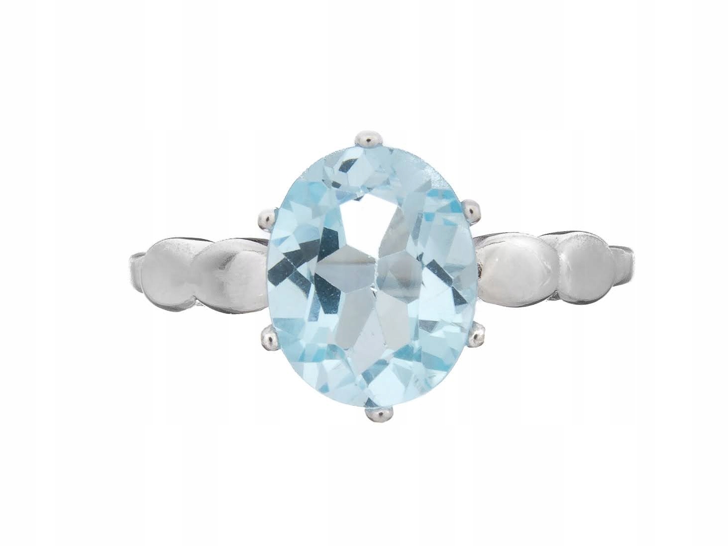 Stříbrný Prstýnek Prsten Vel 27 Sky Blue Topaz Přírodní