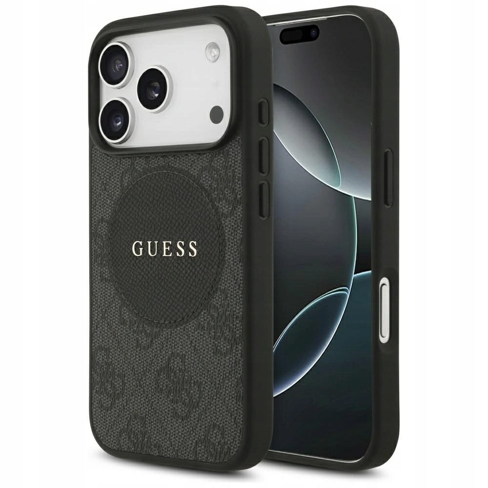 Pouzdro Guess 4G Circle Classic Logo MagSafe pro Apple iPhone 17 Pro, černé