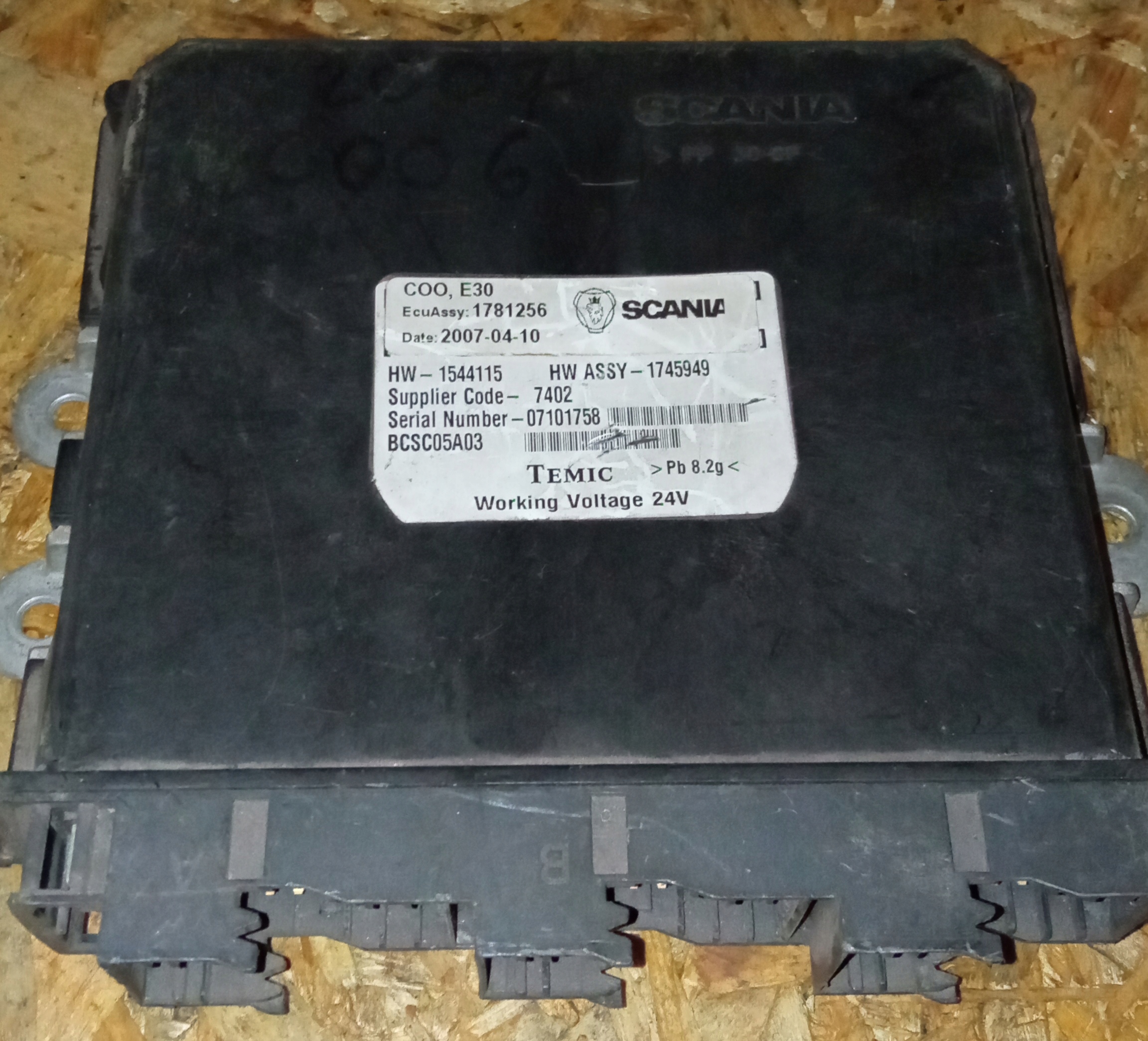 1781256 - Контролер COO, E30 Temic Scania R