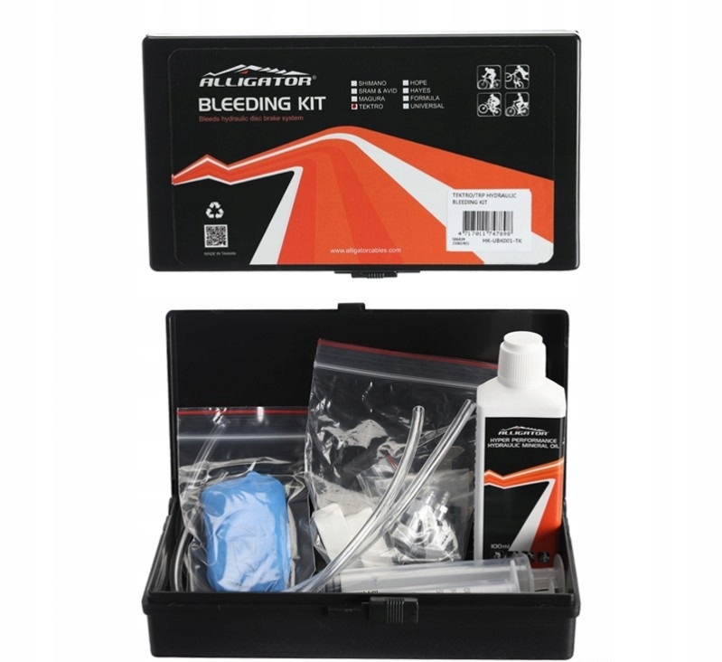 Sada pro odvzdušnění hydraulických brzd Alligator ALG-BK01TK