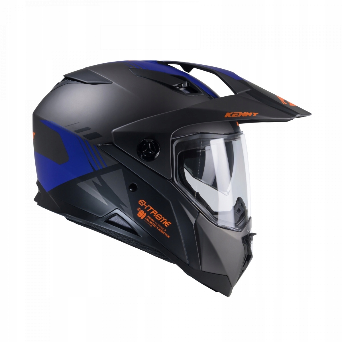 Kenny Racing Prilba Dual Adventure Model Extreme Graphic Gunmetal Matná Farba