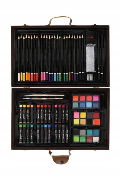 Sada na malování Art box kreativní sada 79 ks v dřevěném kufříku ve fólii