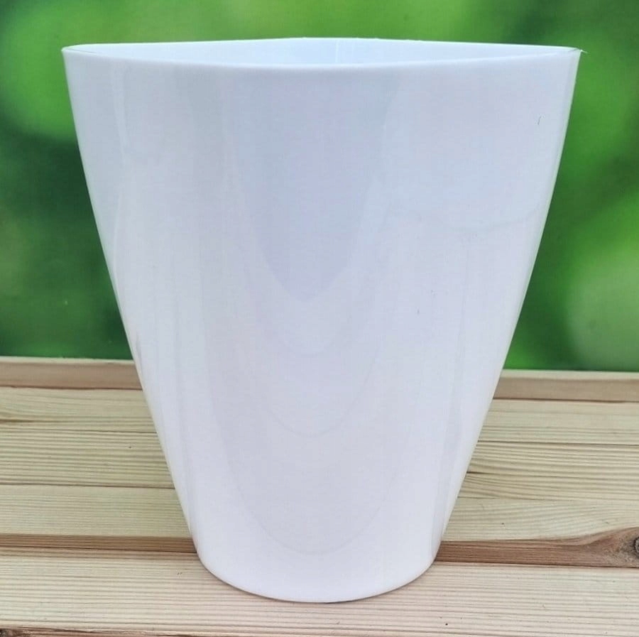 Doniczka osłonka do STORCZYKA Coubi Orchid BIAŁA Szerokość podstawy 8 cm