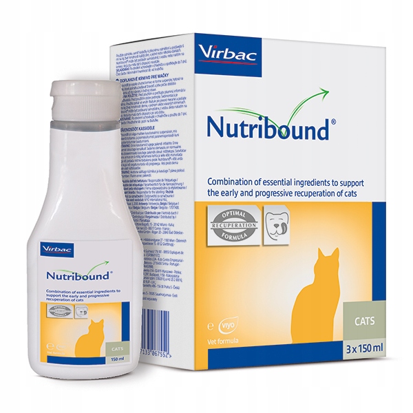VIRBAC Nutribound Roztwór dla kotów 3x150ml 12676690000 Allegro.pl