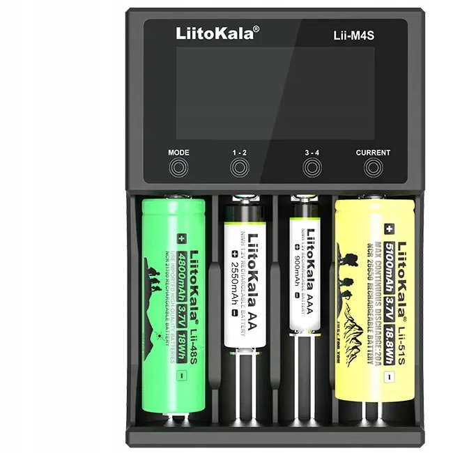 Ładowarka do baterii akumulatorów LiitoKala Lii-M4S 18650 21700 AA AAA C Model Lii-M4S