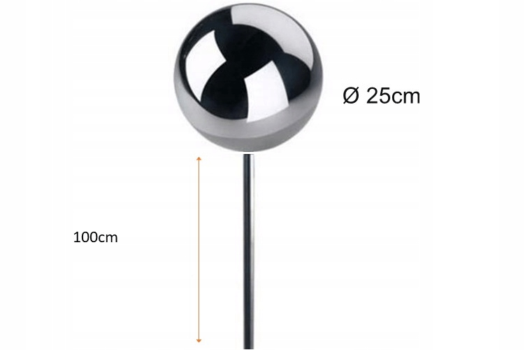 Kula ogrodowa stalowa Ø 25 cm piku polerowana