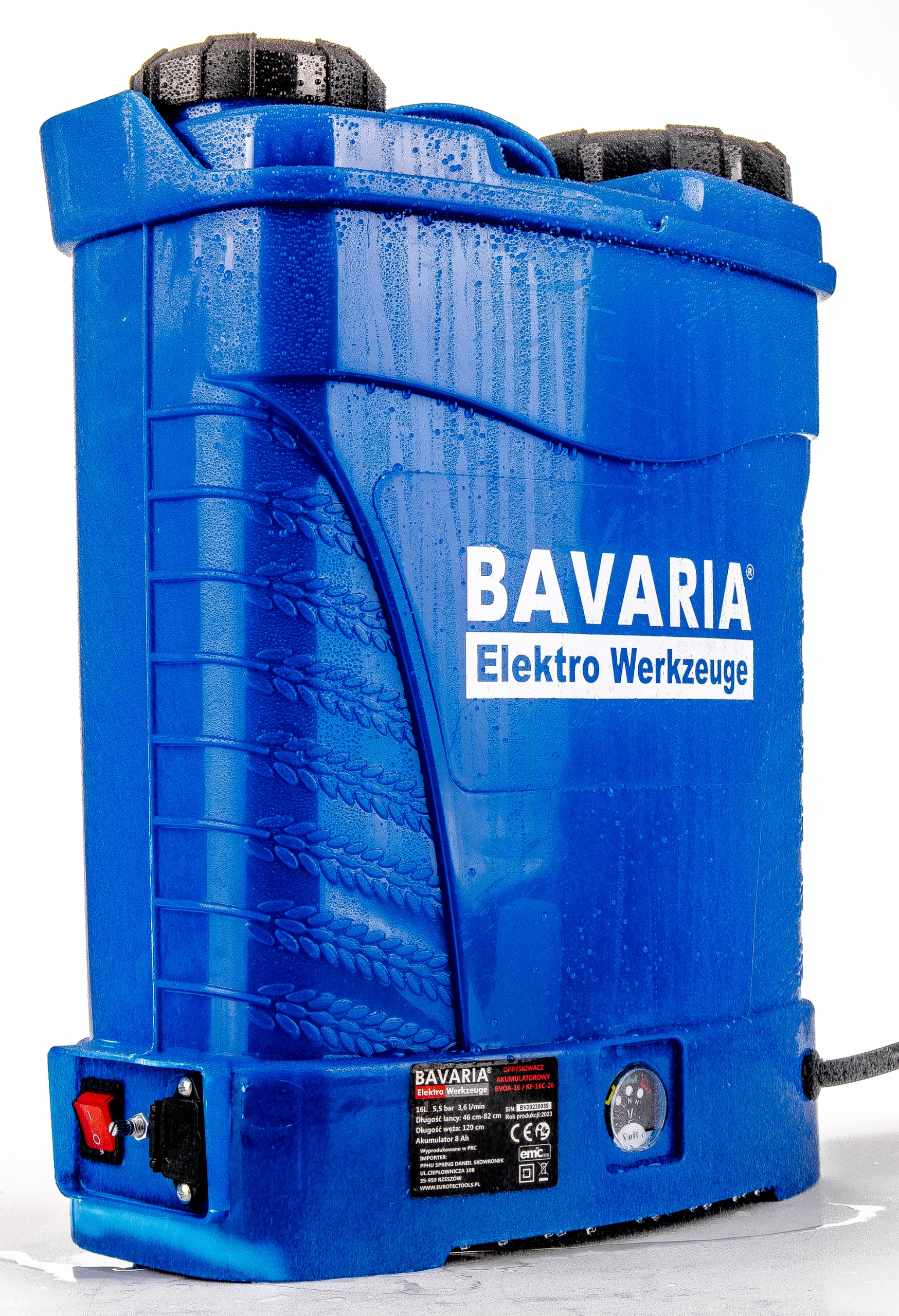 МАКСИМАЛЬНА КОМПЛЕКТАЦІЯ Акумуляторний обприскувач Bavaria 16л 20в1 Вага продукту з індивідуальною упаковкою 4,55 кг