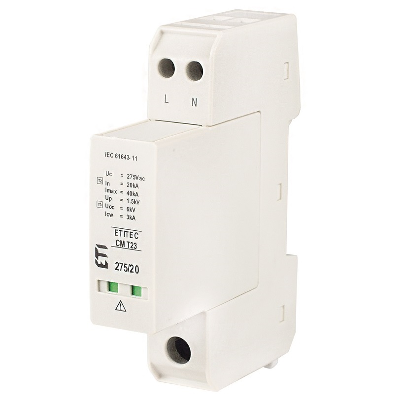 Ogranicznik przepięć 2P Etitec CM T2 T3 C+D Eti