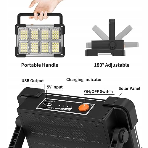 OHAYORI LED Lampa Akumulatorowa Campingowa USB PowerBank Ogrodowa — miniatura 5