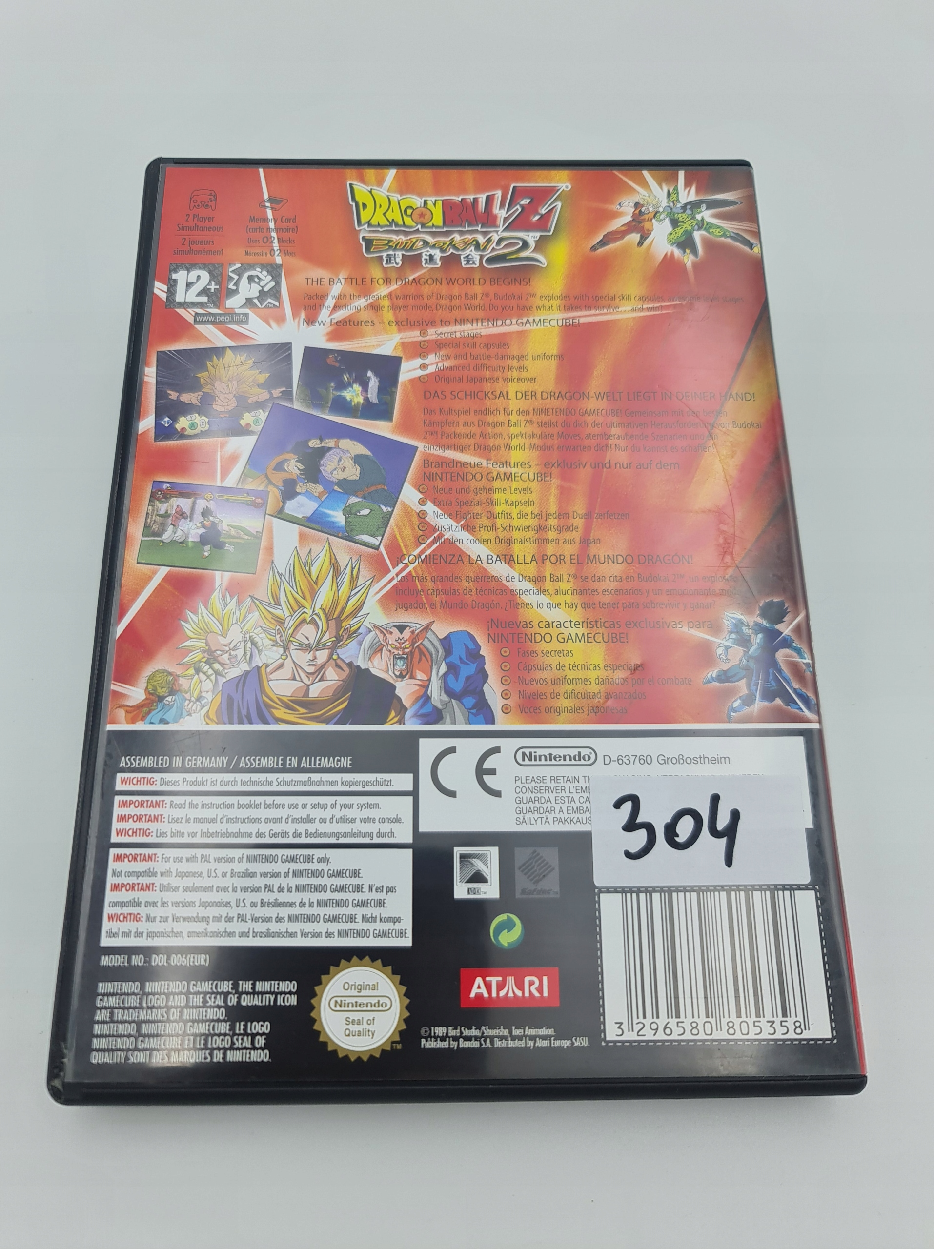 NINTENDO GAMECUBE DRAGONBALL Z BUDOKAI 2 Platforma Nintendo GameCube