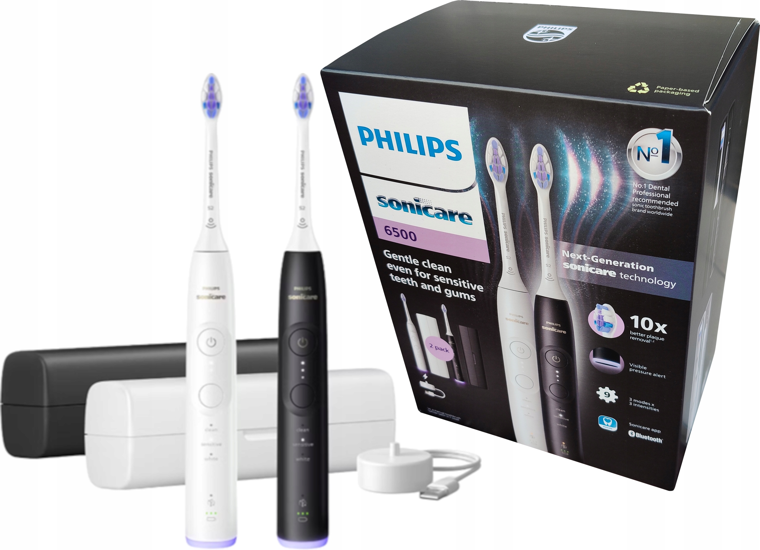 Szczoteczka soniczna do zębów Philips HX7419/01 Sonicare 6500 dwupak zestaw