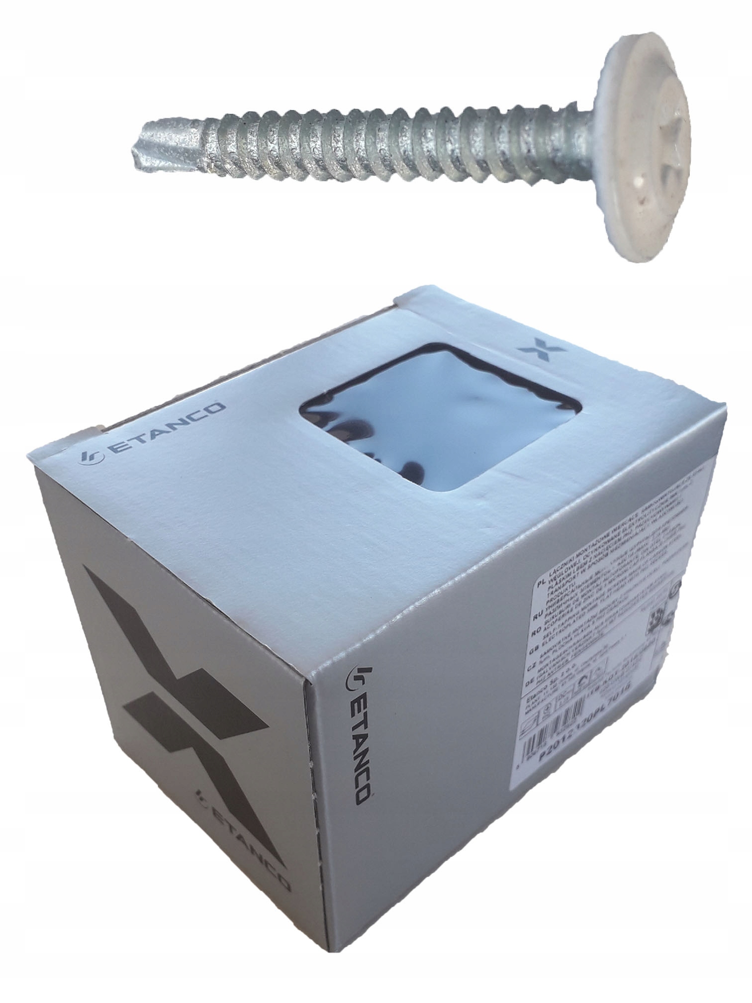 

Wkręty z wiertłem do blachy, płaskie 4,2x32 Białe