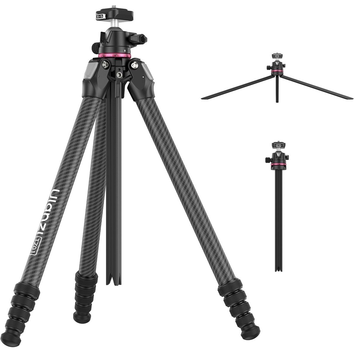 Fotografický stativ Karbonový 2v1 160 cm Hlava Uka F38 Ulanzi TZ01