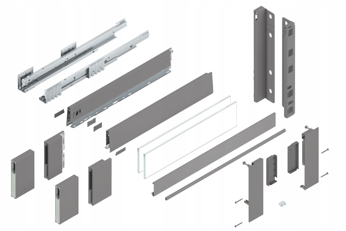 Blum Šuplík Merivobox 550 Vysoká E vnitřní šedá 70 kg