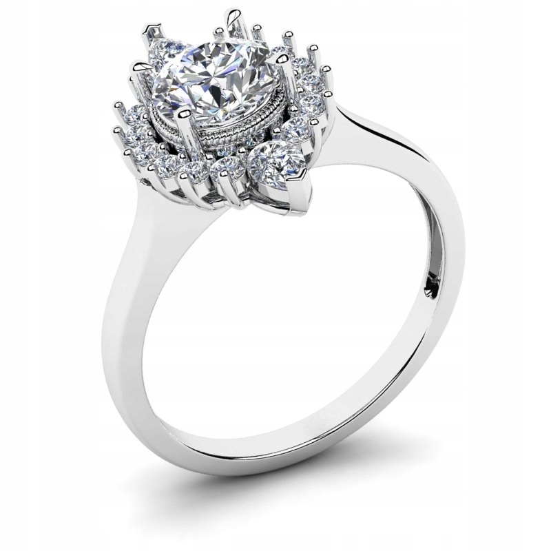 

Pierścionek Z Białego Złota Wyjątkowo Błyszczący