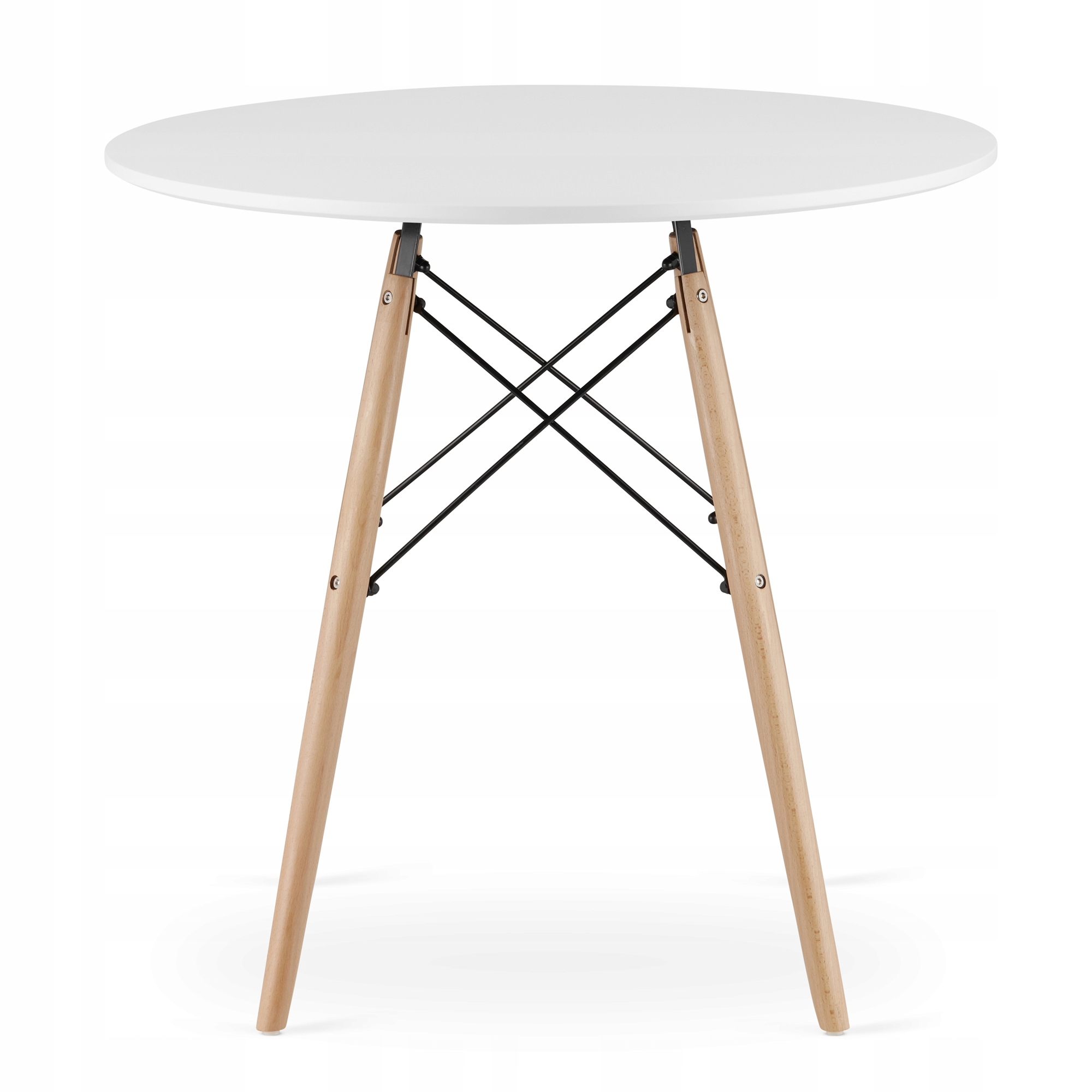 Nowoczesny Stół Skandynawski ETT do salonu 80cm Kształt blatu okrągły