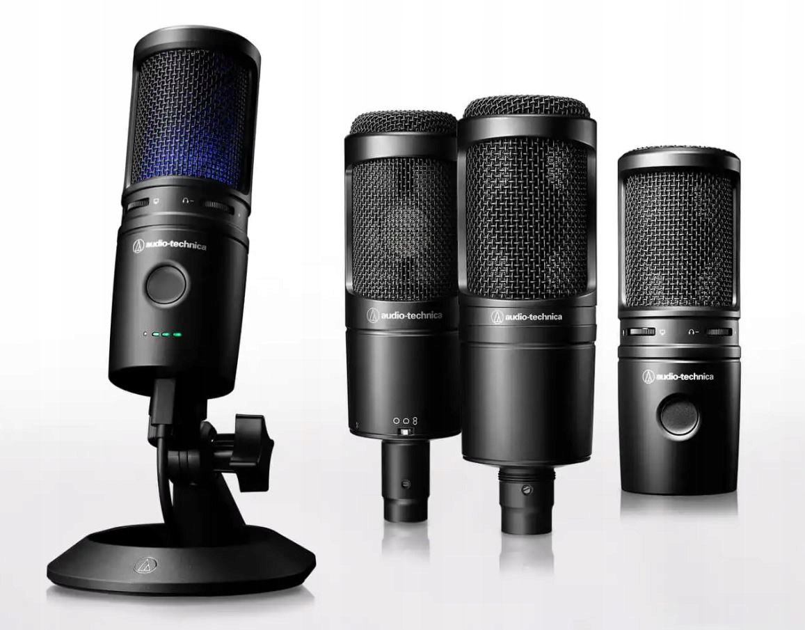 Audio-Technica AT2020USB-XP mikrofon pojemnościowy USB do podcastu + statyw Rodzaj pojemnościowy