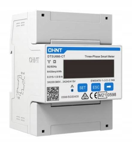 Trójfazowy Licznik Energii Chint DTSU666 Ct dwukierunkowy RS485MID