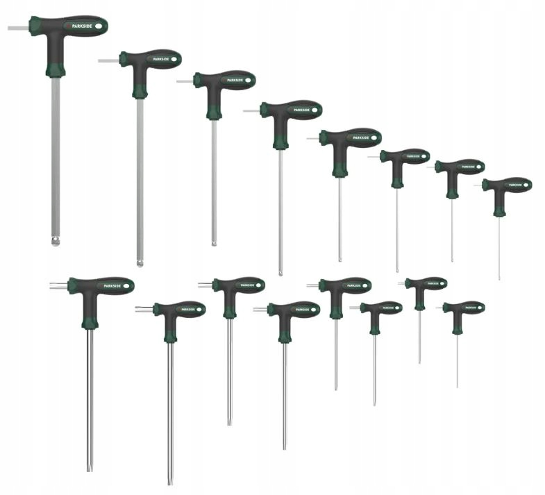 Klucze trzpieniowe imbusowe 2,0-10,0 i Torx T10-T50 1kpl.-16ele. Parkside