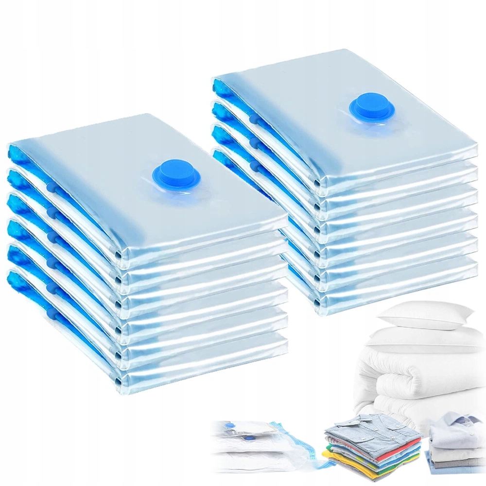 Vakuové Pytle Na Oblečení Povlečení Tašky, Sada 12 Kusů 80X100 CM