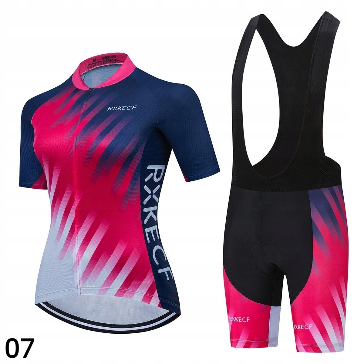 STRÓJ ROWEROWY DAMSKI KOLARSKI ODZIEŻ SPORTOWA Materiał dominujący poliester