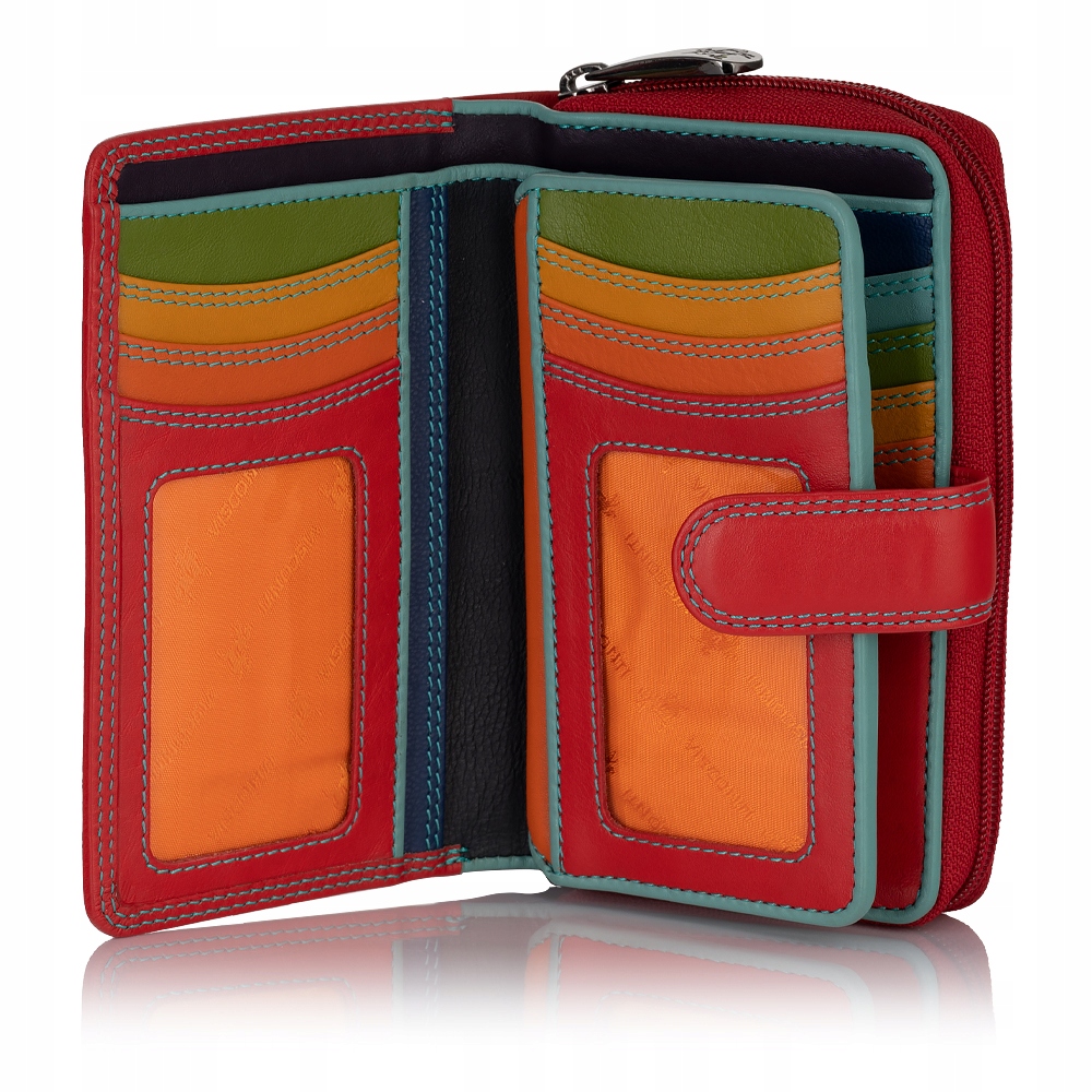 Kolorowy portfel damski Visconti R-13 RFID Wysokość 14.5 cm