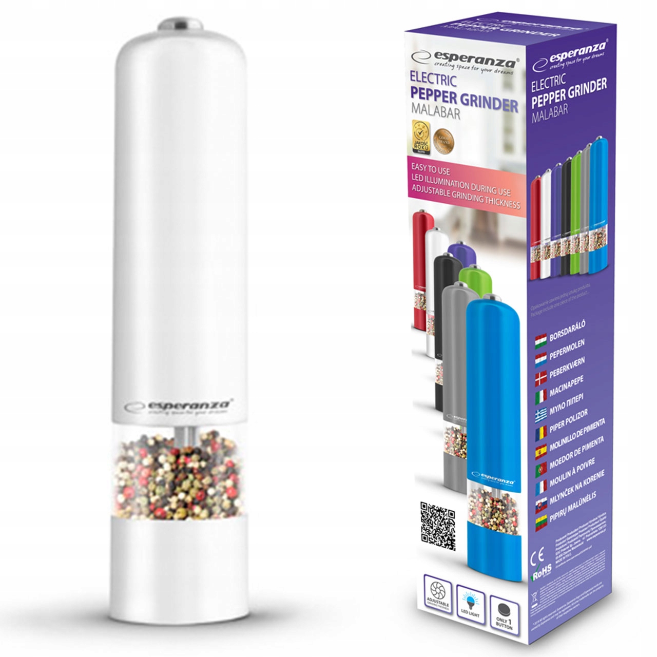 

Młynek Elektryczny Do Pieprzu Soli Ziół Przypraw