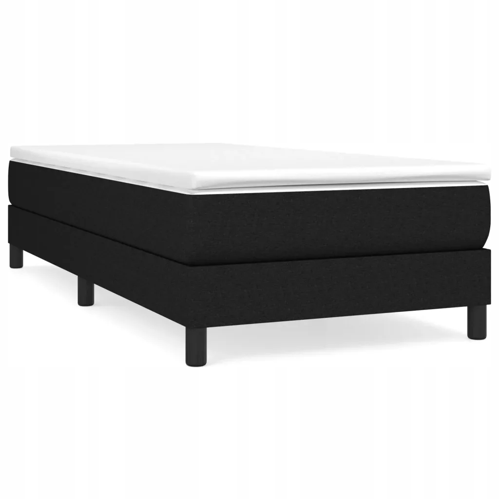 Rám postele černý 193 x 90 x 25 cm, tkanina 100% polyester