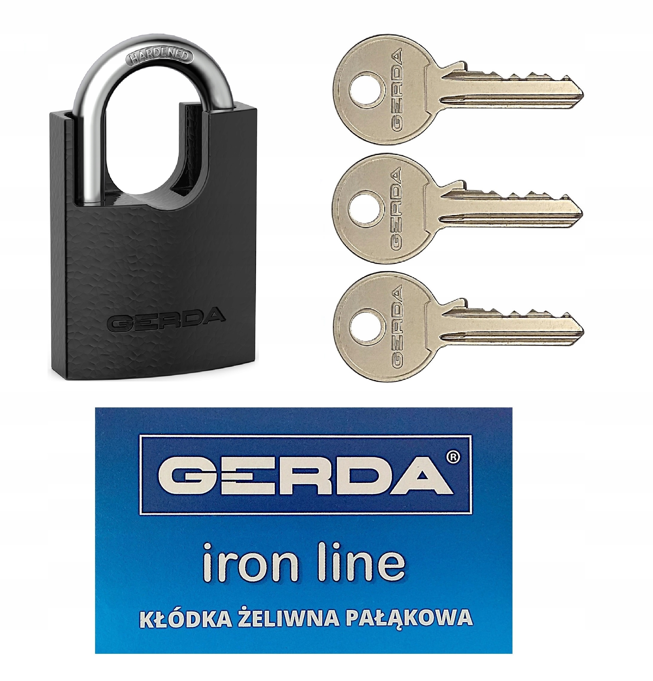 

kłódka Gerda Kzzc S50 żeliwna chroniony pałąk