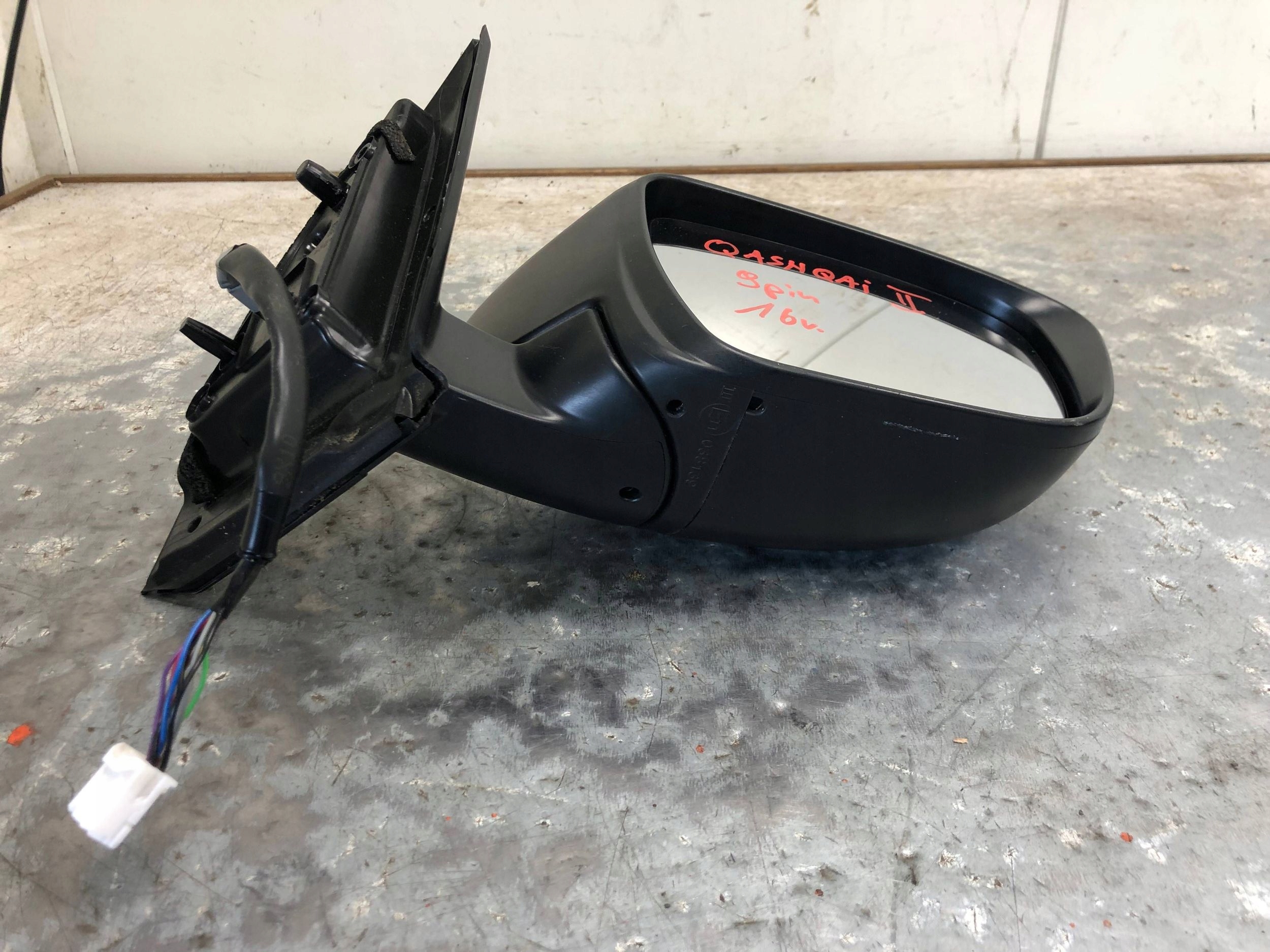 mirror right 9 PIN NISSAN QASHQAI II