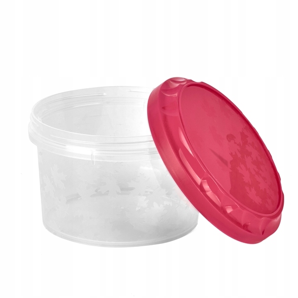 ZAKRĘCANY POJEMNIK OKRĄGŁY PLASTIKOWY ŻYWNOŚĆ POKARM SZCZELNY BPA FREE 0,6L Materiał wykonania tworzywo sztuczne
