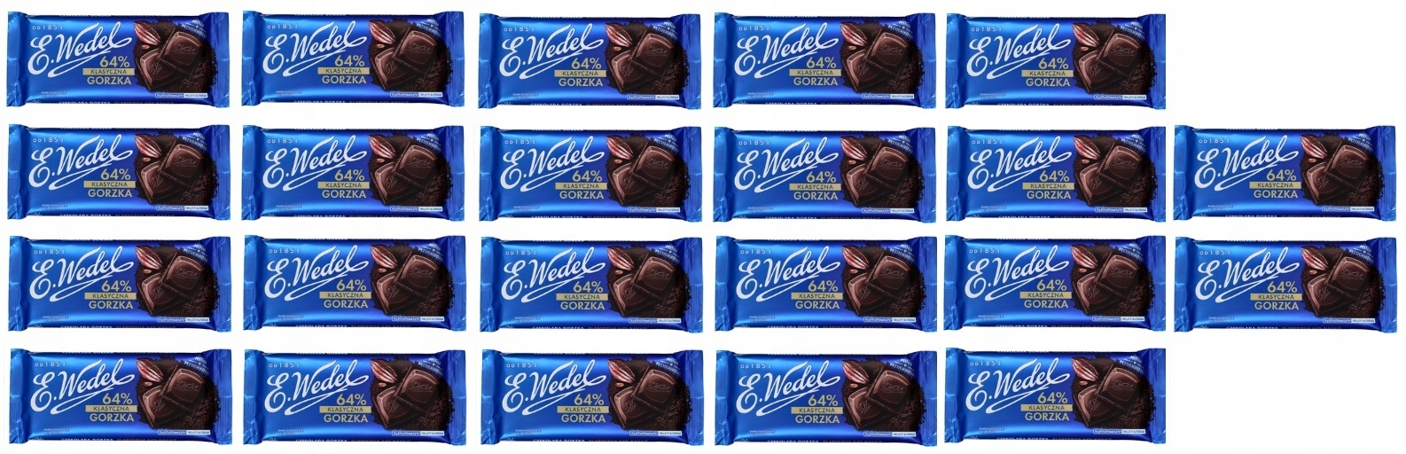 22x 90g Wedel Czekolada Klasyczna Gorzka 64% Karton