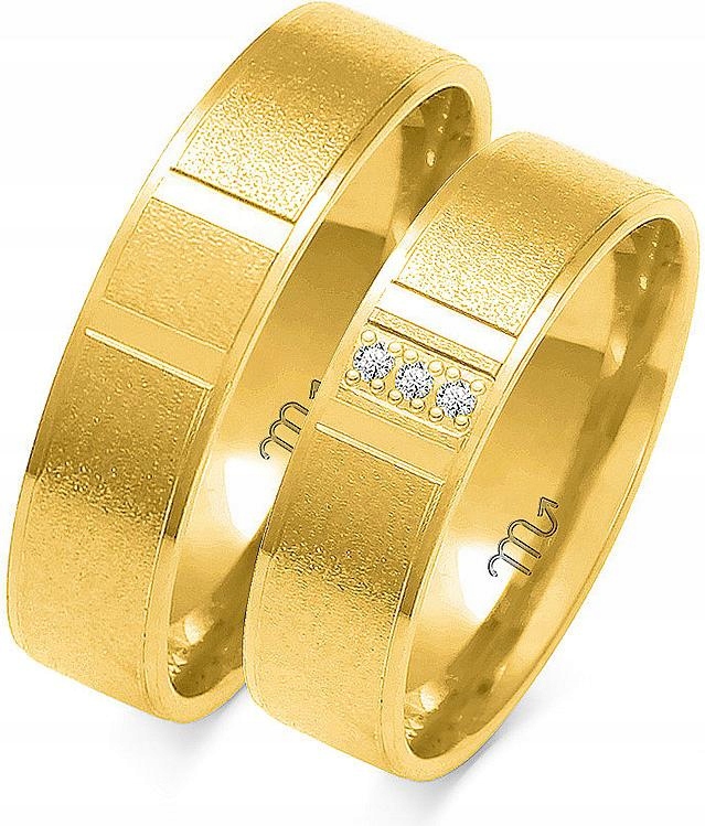 Zlatý snubní prsten pro mladý pár 14k 585 vel. 32 33 34, originální s gravírováním
