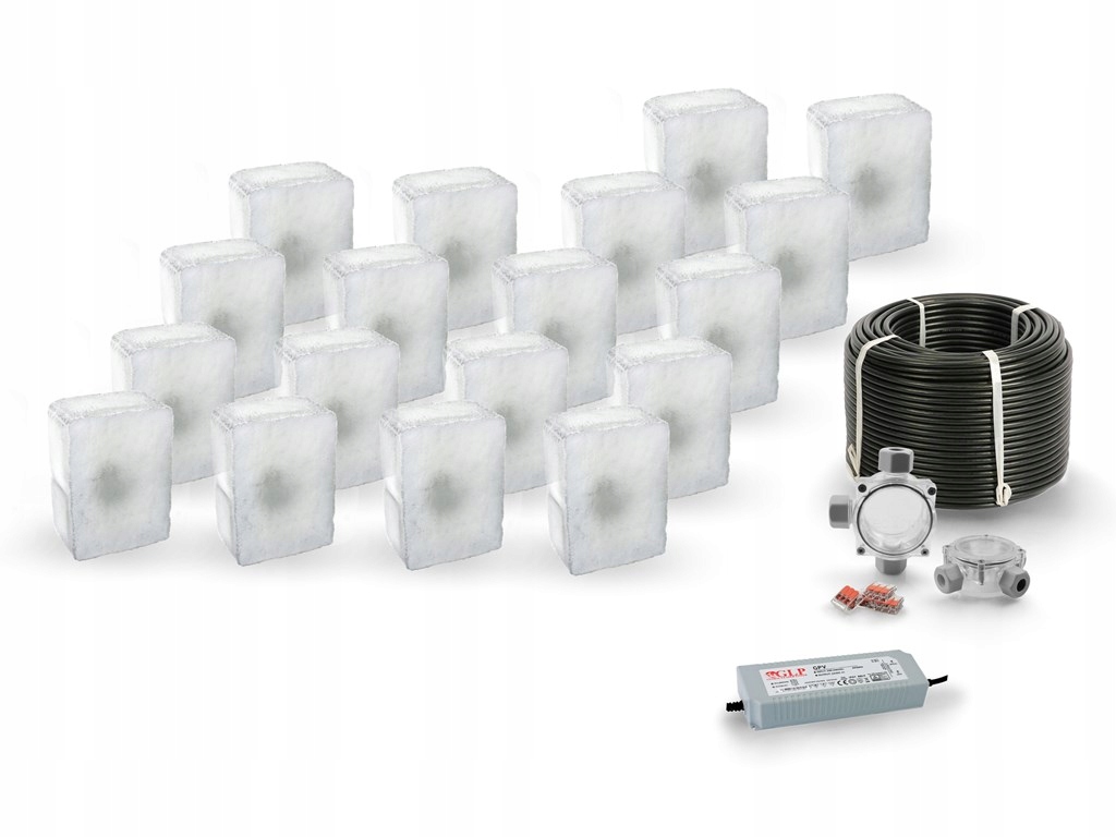 18x Świecąca Kostka Brukowa LED Akropol 14x10 BD