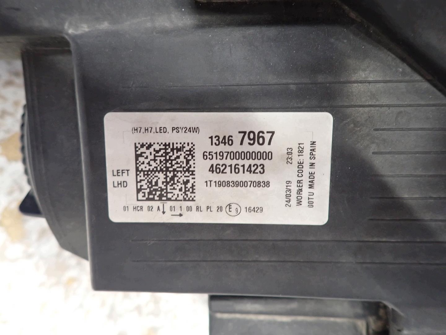 light front front left OPEL CROSSLAND X 2017- 13467967