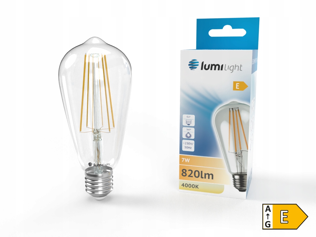 

Żarówka Led ozdobna E27 7W neutralna retro LL5917