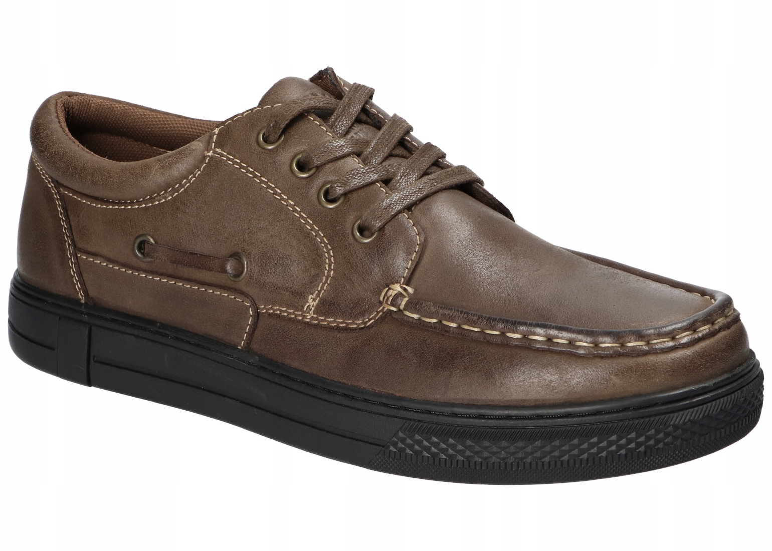 American Club CY156 Elegantní Polobotky Mokasíny Kožené Boty Pánské Velikost 42