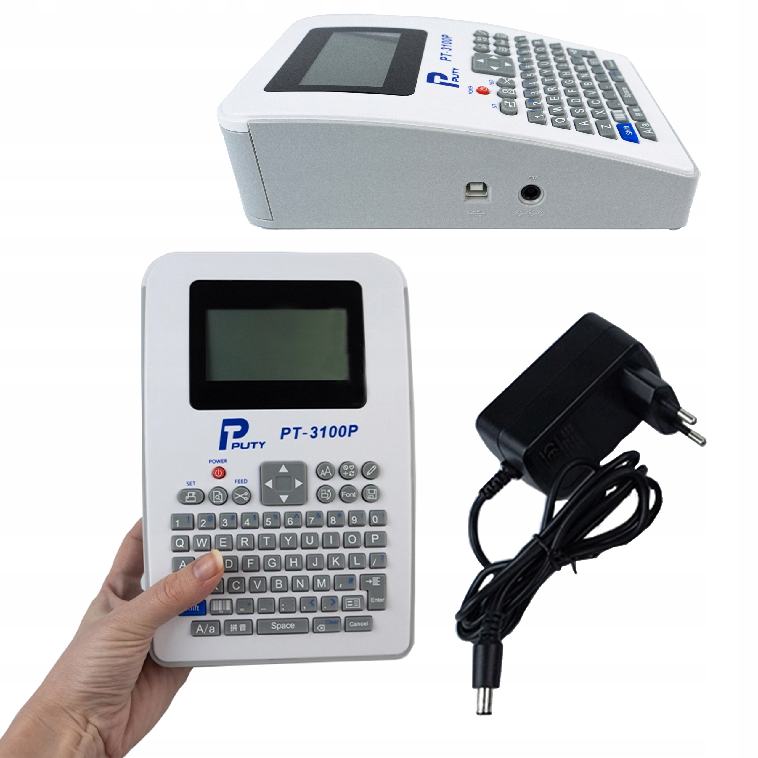 ETYKIECIARKA RĘCZNA BIURKOWA DO KODÓW KRESKOWYCH 108 DPI KLAWIATURA QWERTY