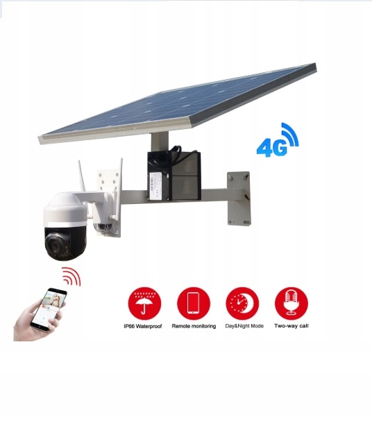 Solárna Gsm 4G Lte Wifi kamera s solárnym panelom