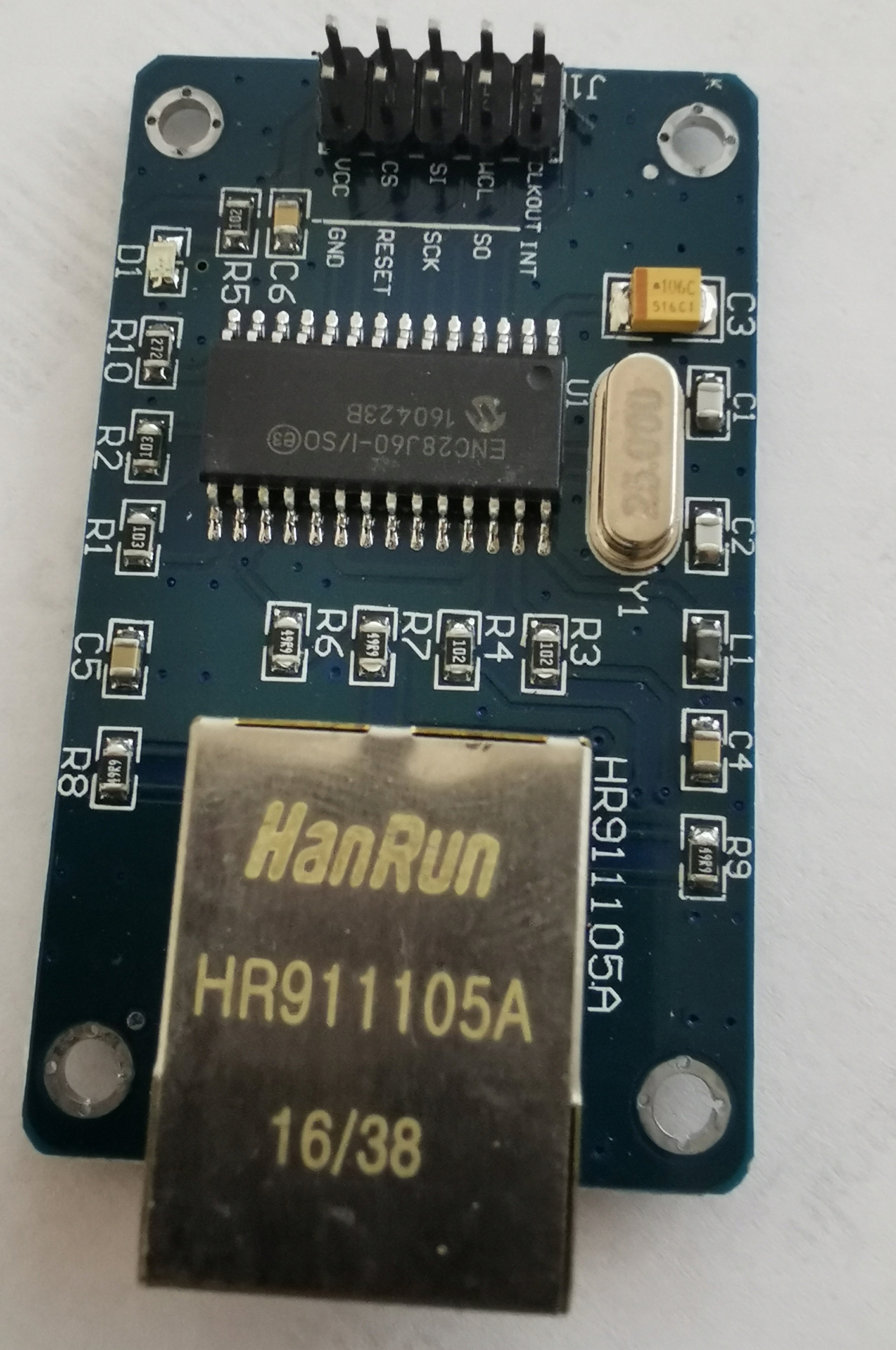 Moduł Lan sieciowy ENC2BJ60 goldpin2x5