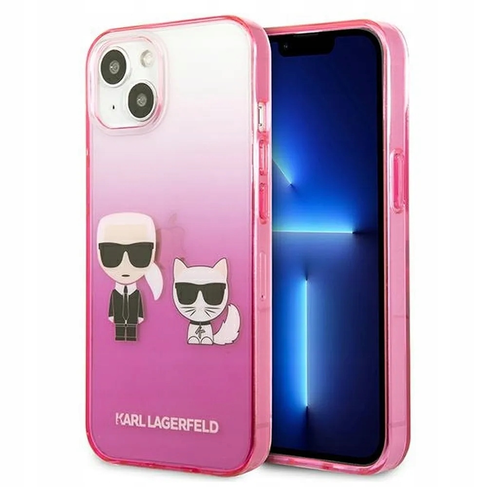 Etui Karl Lagerfeld Gradient Ikonik Karl&Choupette na iPhone 13 mini Karl