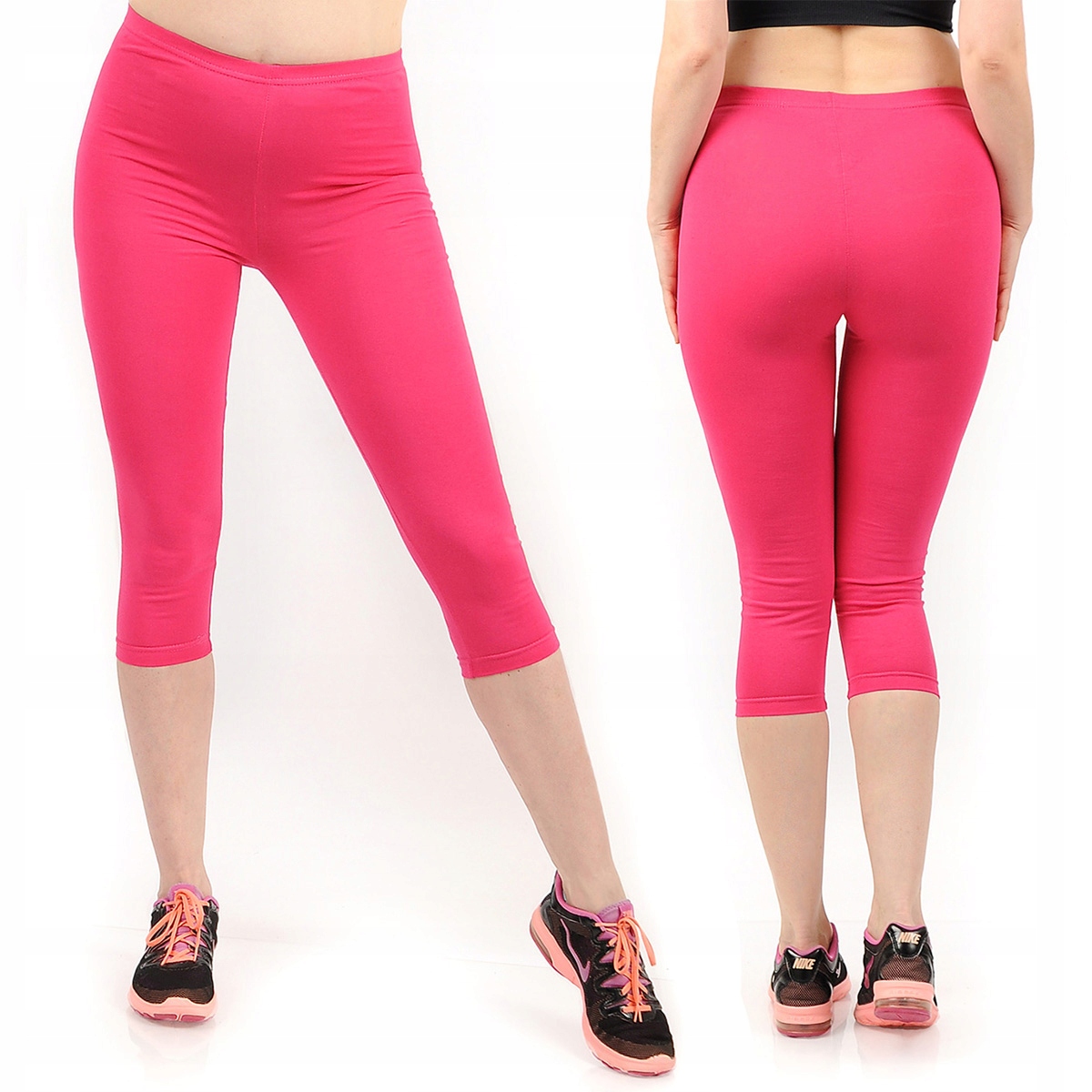 

Legginsy 3/4 Bawełna Getry Polskie Różowe 6XL