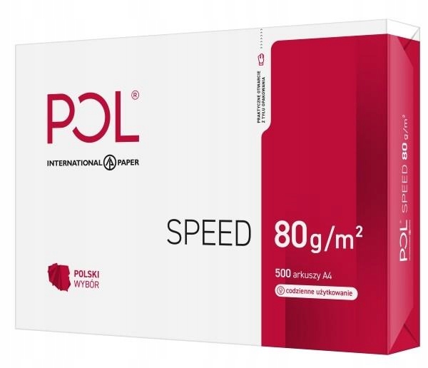 

Papier ksero biurowy POLspeed 80g/m2 A4 2500 5 ryz