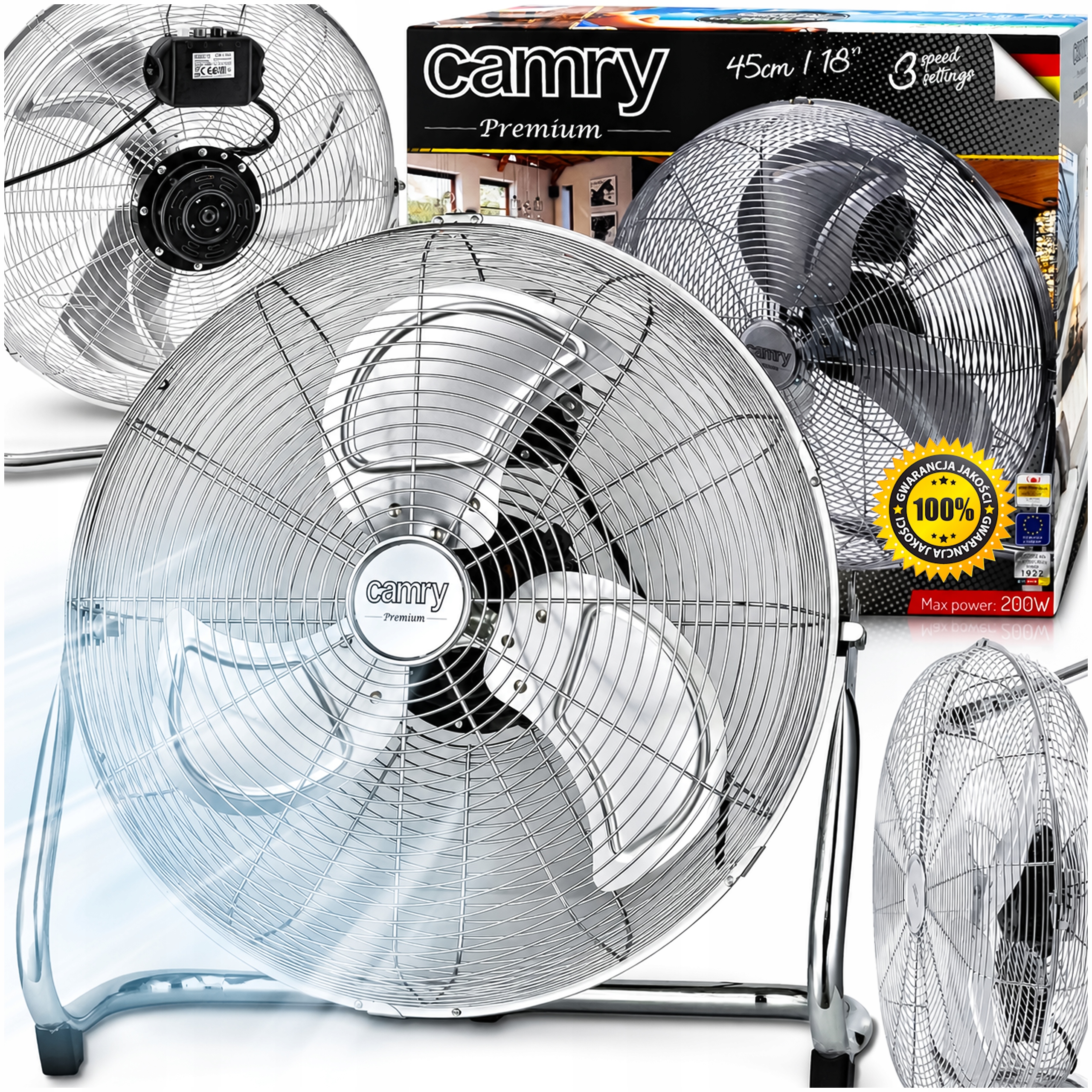 Ventilátor Cirkulátor Podlahový Ventilátor Průmyslový Stojící Velký